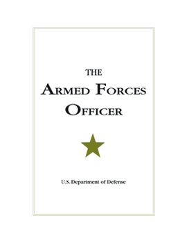 Hardcover Armed Forces Officer Book