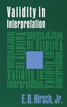 Paperback Validity in Interpretation Book