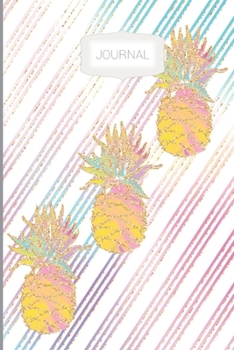 Paperback Journal: Glittered Pineapple Dot Grid Journal Gift Notebook, Dotted Grid Bullet Notebook, Pineapple 6x9 Notebook, 110 Pages, Jo Book