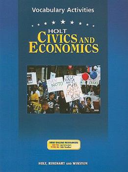 Paperback American Civics & Economics, Grades 9-12 Vocabulary Activities: Holt American Civics & Economics (Civics and Economics 2003) Book