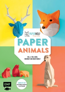 Paperback Paper Animals: Volume 1: Fox, Deer, Meerkat and Bear Family Book