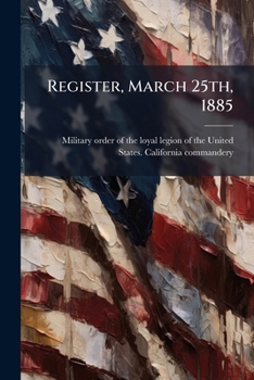 Paperback Register, March 25th, 1885 Book