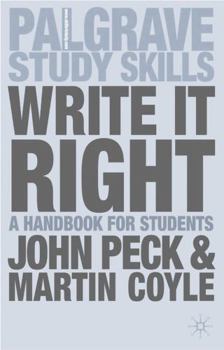 Paperback Write It Right: A Handbook for Students Book