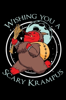 Notebook : Scary Krampus Christmas Halloween Horror Holiday Greeting Black Lined Journal Writing Diary - 120 Pages 6 X 9