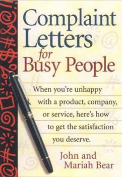 Paperback Complaint Letters for Busy People Book