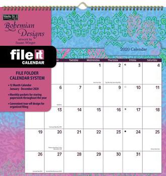 Calendar Bohemian: 2020 File-It Calendar Book