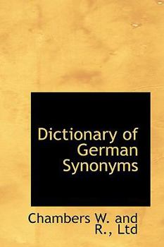 Hardcover Dictionary of German Synonyms Book
