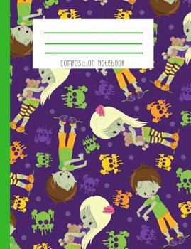 Paperback Composition Notebook: Zombie Kids Toxic Notebook Book