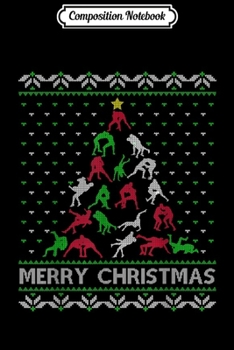 Paperback Composition Notebook: Wrestling Sport Christmas tree Funny Xmas Gift Journal/Notebook Blank Lined Ruled 6x9 100 Pages Book