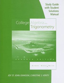 Paperback Study Guide with Student Solution Manual for College Algebra and Trigonometry Book