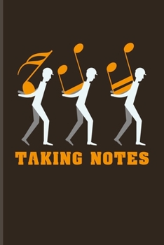 Paperback Taking Notes: Music Staff Paper Book For Musicians, Notes & Song Writer - 6x9 - 100 pages Book