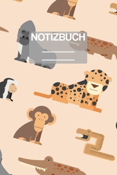Notizbuch A5 Muster Suesse Tiere Tiger Krokodil Schlange Affe: • 111 Seiten  • EXTRA Kalender 2020 •  Einzigartig •  Liniert •  Linie •  Linien  • Geschenk • Geschenkidee (German Edition)