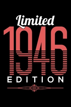 LIMITED 1946 EDITION: Dot Grid Journal, Diary, Notebook, 6x9 inches with 120 Pages.