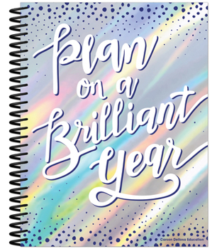 Spiral-bound Sparkle and Shine Plan on a Brilliant Year Teacher Planner Book