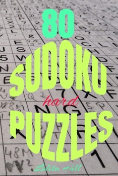 Paperback 80 Sudoku HARD Puzzles with Solutions Size 6 x 9 Glossy Cover Book