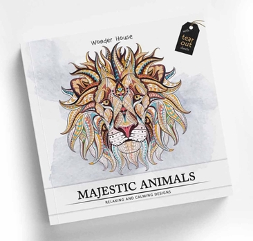 Paperback Majestic Animals: Colouring Books for Adults with Tear Out Sheets Book