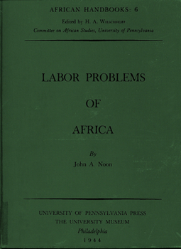 Hardcover Labor Problems of Africa Book
