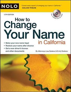 Paperback How to Change Your Name in California Book