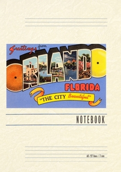 Paperback Vintage Lined Notebook Greetings from Orlando, Florida Book