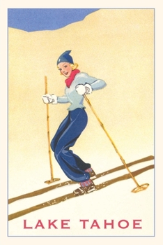 Paperback The Vintage Journal Girl Skiing, Lake Tahoe Book