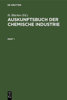 Hardcover Auskunftsbuch Der Chemische Industrie [German] Book