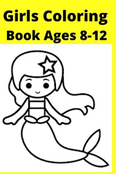 Paperback Girls Coloring Book Ages 8-12 [Large Print] Book
