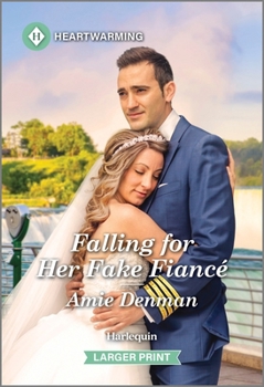 Mass Market Paperback Falling for Her Fake Fiancé [Large Print] Book