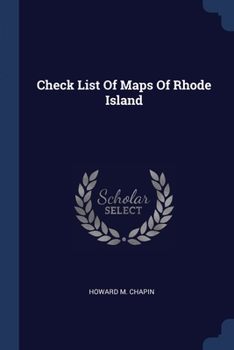 Paperback Check List Of Maps Of Rhode Island Book