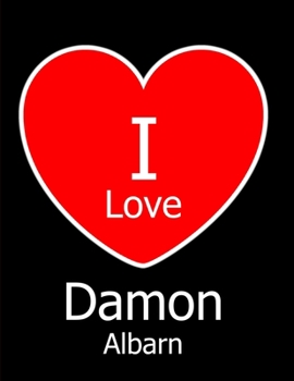 Paperback I Love Damon Albarn: Large Black Notebook/Journal for Writing 100 Pages, Damon Albarn Gift for Women and Men Book