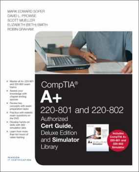 Hardcover Comptia A+ 220-801 and 220-802 Cert Guide, Deluxe Edition and Simulator Bundle Book