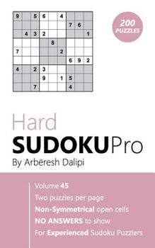 Paperback Hard Sudoku Pro: Book for Experienced Puzzlers (200 puzzles) Vol. 45 Book