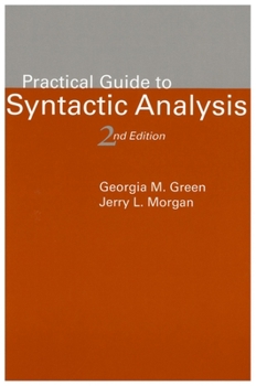 Paperback Practical Guide to Syntactic Analysis, 2nd Edition: Volume 135 Book