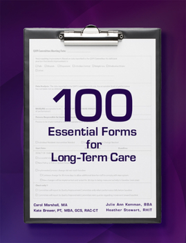 Paperback 100 Essential Forms for Long-Term Care Book