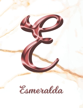 Esmeralda: 1 Year Weekly Planner with Note Pages (12 Months) | White Marble Rose Gold Pink Effect Letter E | 2020 - 2021 | Week Planning | Monthly ... | Plan Each Day, Set Goals & Get Stuff Done