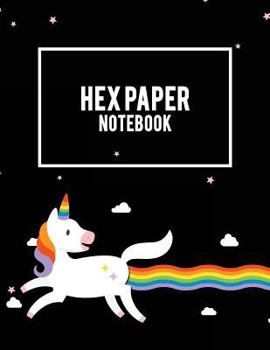 Paperback Hex Paper Notebook: Unicorn Gay Pride, 1/4 inch Hexagons Graph Paper Notebooks Large Print 8.5" x 11" Game Boards Paper, Math Activities a [Large Print] Book