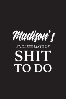 Madison's Endless Lists of Shit to do | A5 6x9 Inches 120 Dot-Grid Pages | Madison Name Journal | Personalized Notebook | To Do List Minimal ... Composition Book Journal for Girls and Women