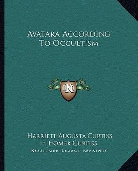 Paperback Avatara According To Occultism Book