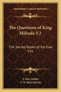Paperback The Questions of King Milinda V2: The Sacred Books of the East V36 Book
