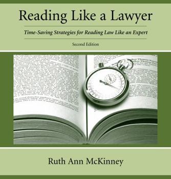 Hardcover Reading Like a Lawyer: Time-Saving Strategies for Reading Law Like an Expert Book