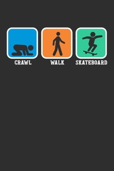 Paperback Crawl Walk Skateboard: Personal Planner 24 month 100 page 6 x 9 Dated Calendar Notebook For 2020-2021 Academic Year Book