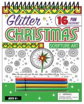 Spiral-bound Glitter Christmas Scripture Art: 16 Fun Designs Book