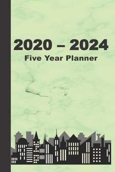 2020 - 2024 Five Year Planner: Weekly for builders, engineers & designers with 5x5 graph page after each month (Green)
