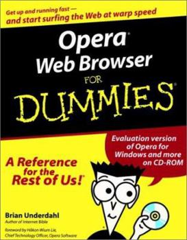 Paperback Opera Web Browser for Dummies [With CDROM] Book