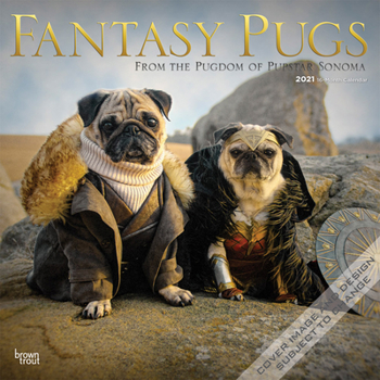 Calendar Fantasy Pugs 2021 Square Book