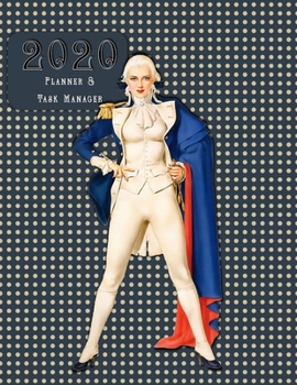 2020 Planner & Task Manager: Ideal Gift For Women Entrepreneurs & Homemakers ~ Retro Blue Feminine Diary With Additional Monthly Notes, Contacts, Password Logs & Habit Tracker