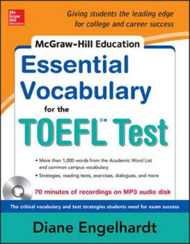 Hardcover McGraw-Hill Education Essential Vocabulary for the Toefl(r) Test with Audio Disk Book