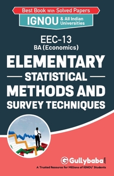 Paperback EEC-13 Elementry Statistical Methods and Survey Techniques Book