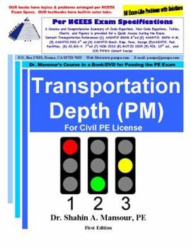 Spiral-bound Transportation Depth (PM) for Civil PE License + Transportation Depth Supplement Book