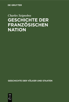 Hardcover Geschichte Der Französischen Nation [German] Book