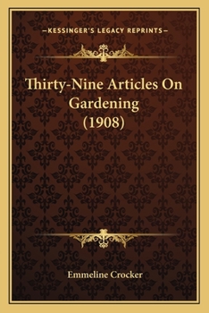 Thirty-Nine Articles on Gardening